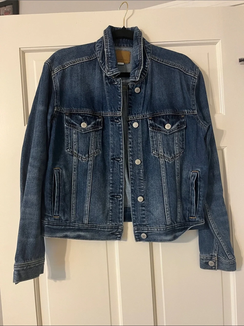 American Eagle Outfitters Men's Blue Denim Jacket